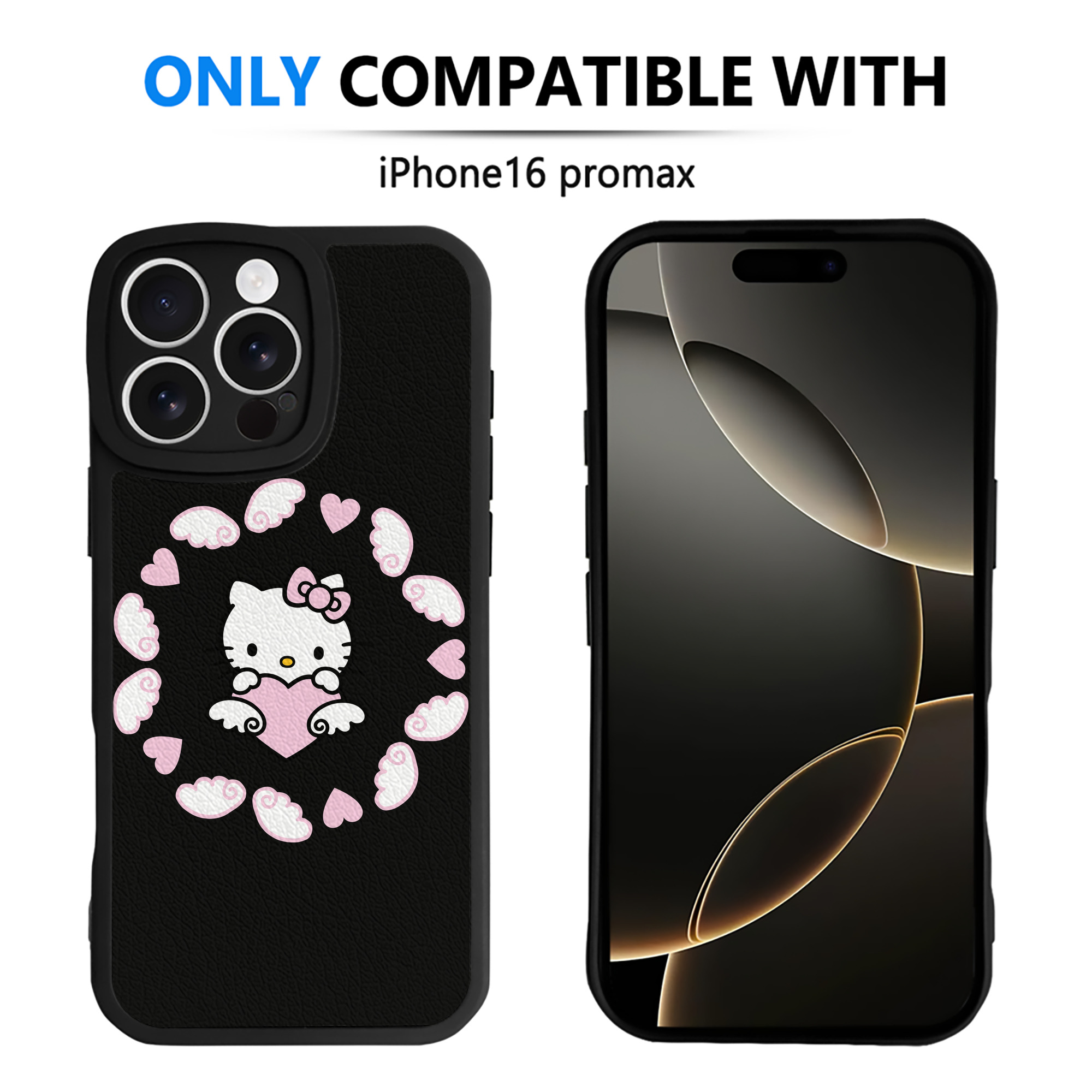 （画像用） Hello Kitty ハローキティ 【iPhone 16シリーズ対応】シリコンスマホケース（レザー調） 材質：シリコン